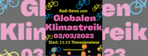 Radl-Demo zum Globalen Klimastreik mit Fridays For Future @ Theresienwiese