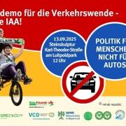 Politik für Menschen, nicht für Autos!  Radldemo für die Verkehrswende