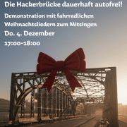 Radentscheid-Weihnachtswunsch: die Hackerbrücke autofrei!