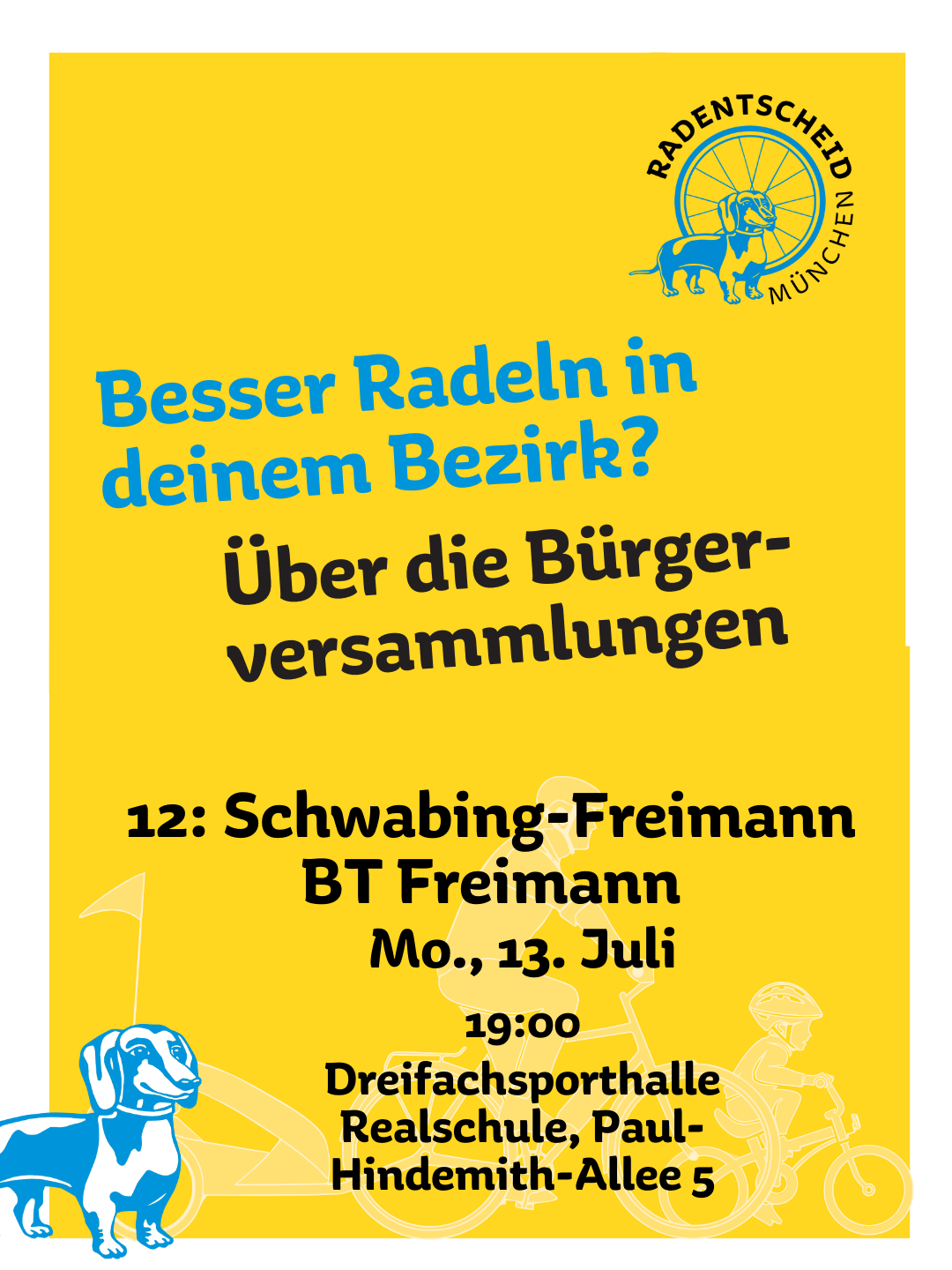 Beteilige dich! Bürgerversammlung 2026 BA 12 Schwabing-Freimann Bezirksteil Freimann